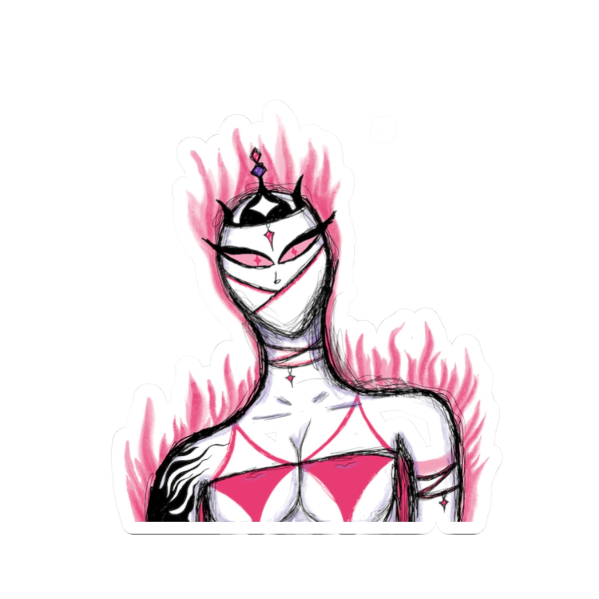 Blush of Fire, Kiss-Cut Stickers.