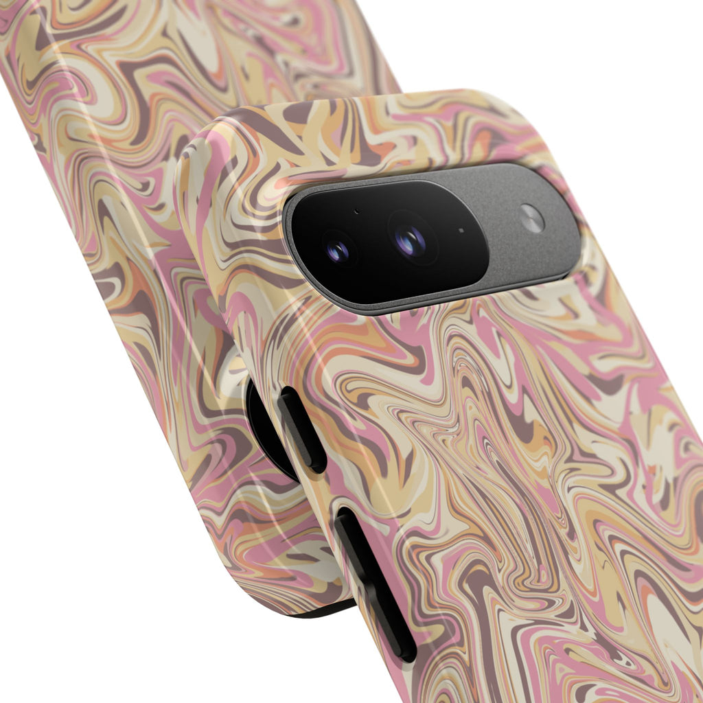 Peach Waves, Tough Phone Case.