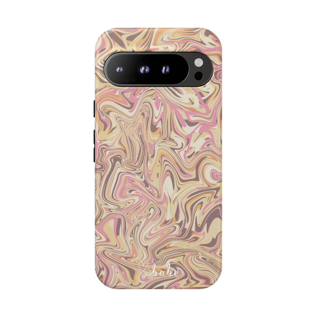 Peach Waves, Tough Phone Case.