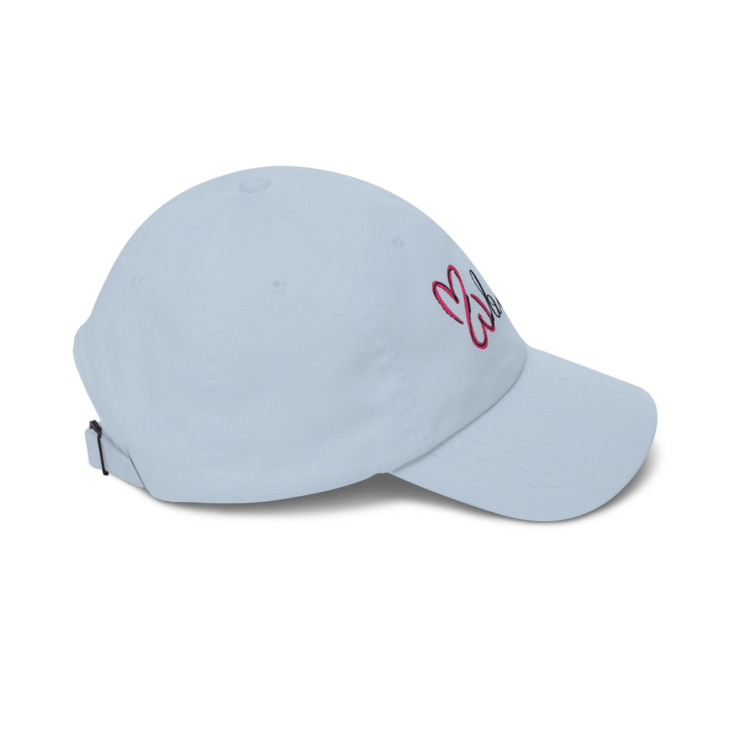 Pink Logo, Embroidered Dad Cap.