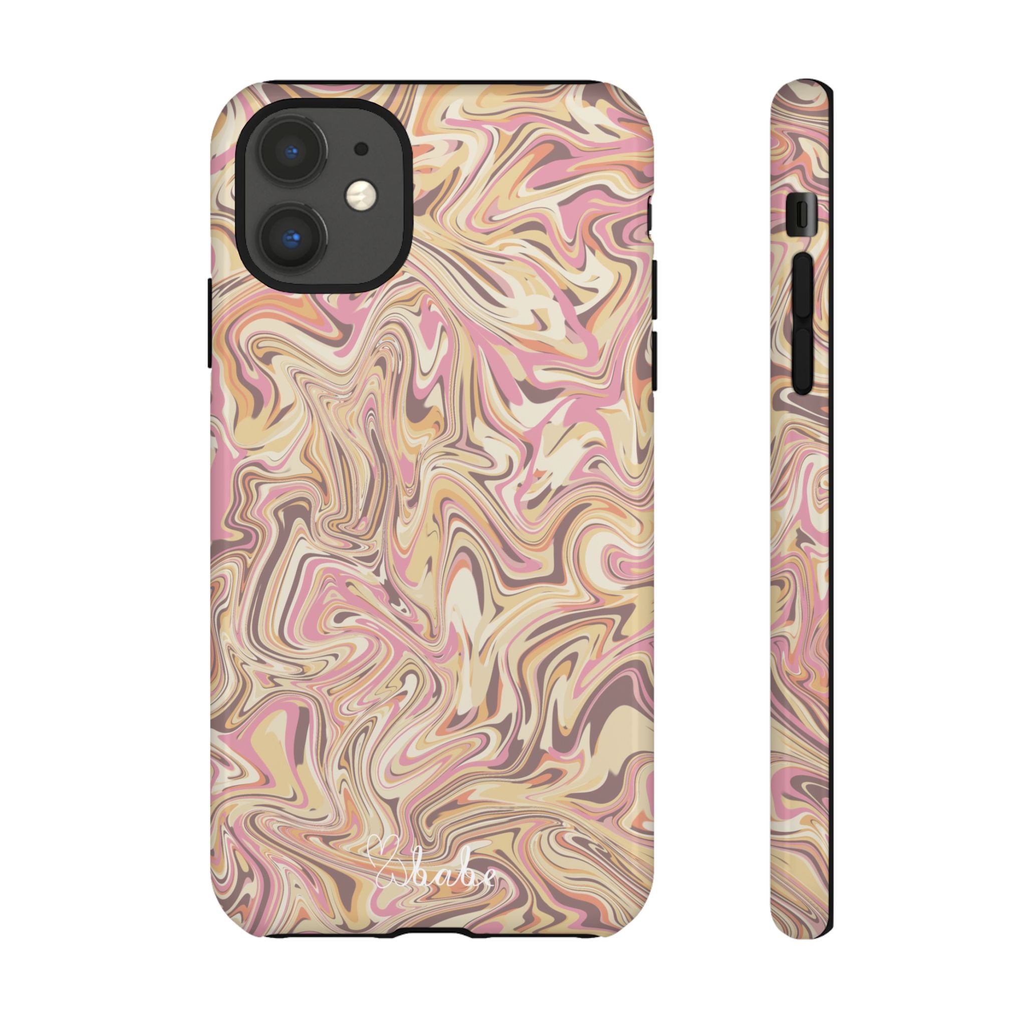 Peach Waves, Tough Phone Case.