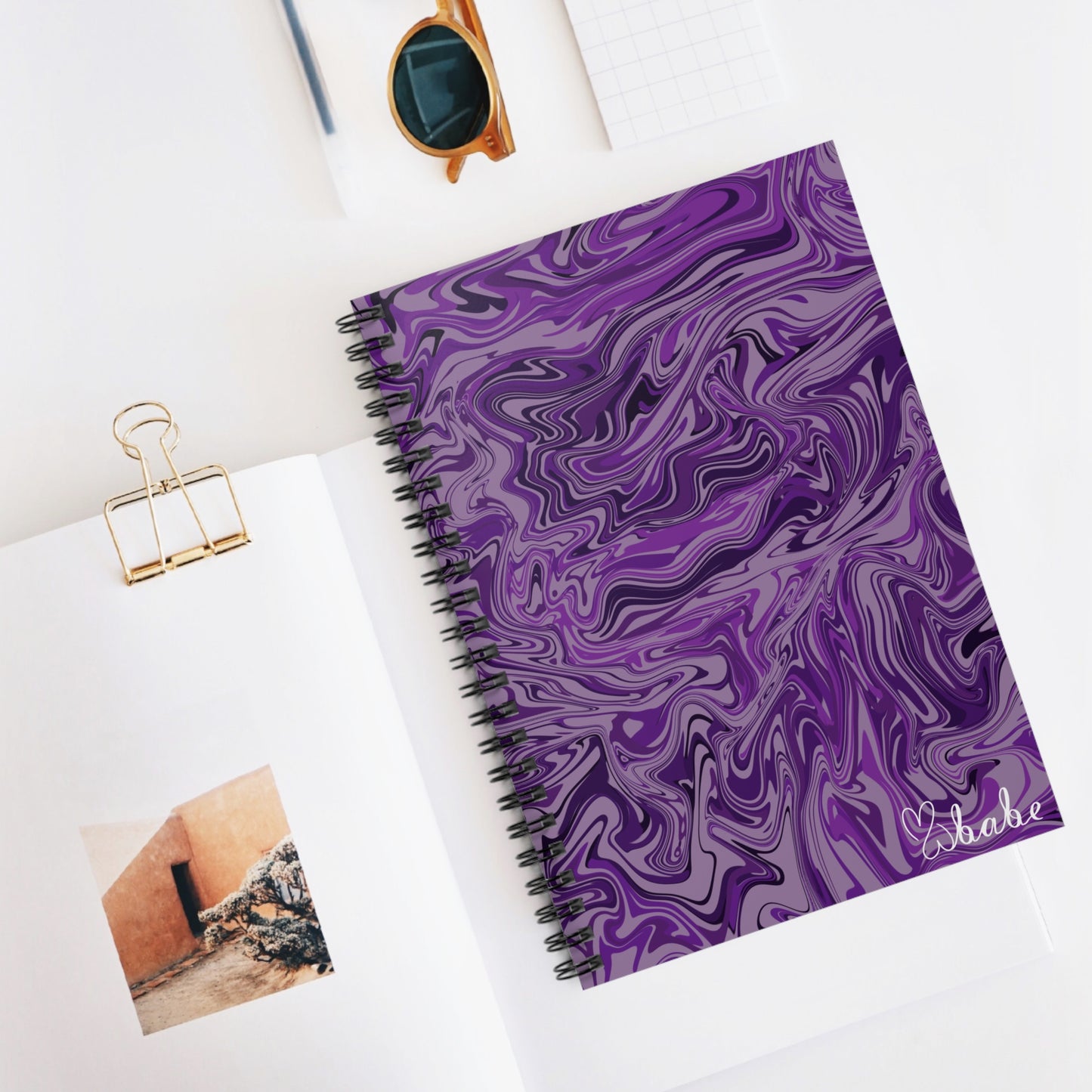 Purp Waves, Spiral Notebook.