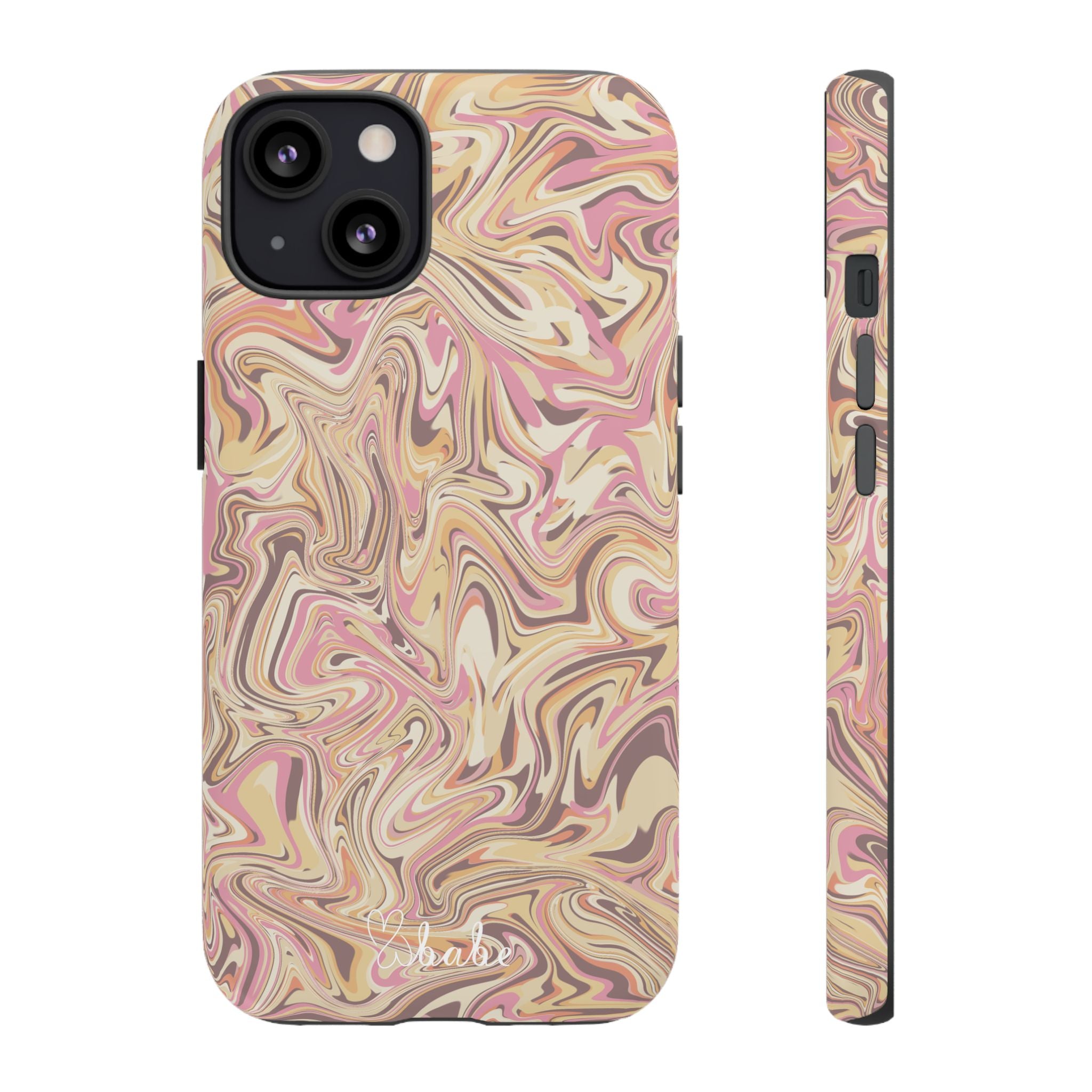 Peach Waves, Tough Phone Case.