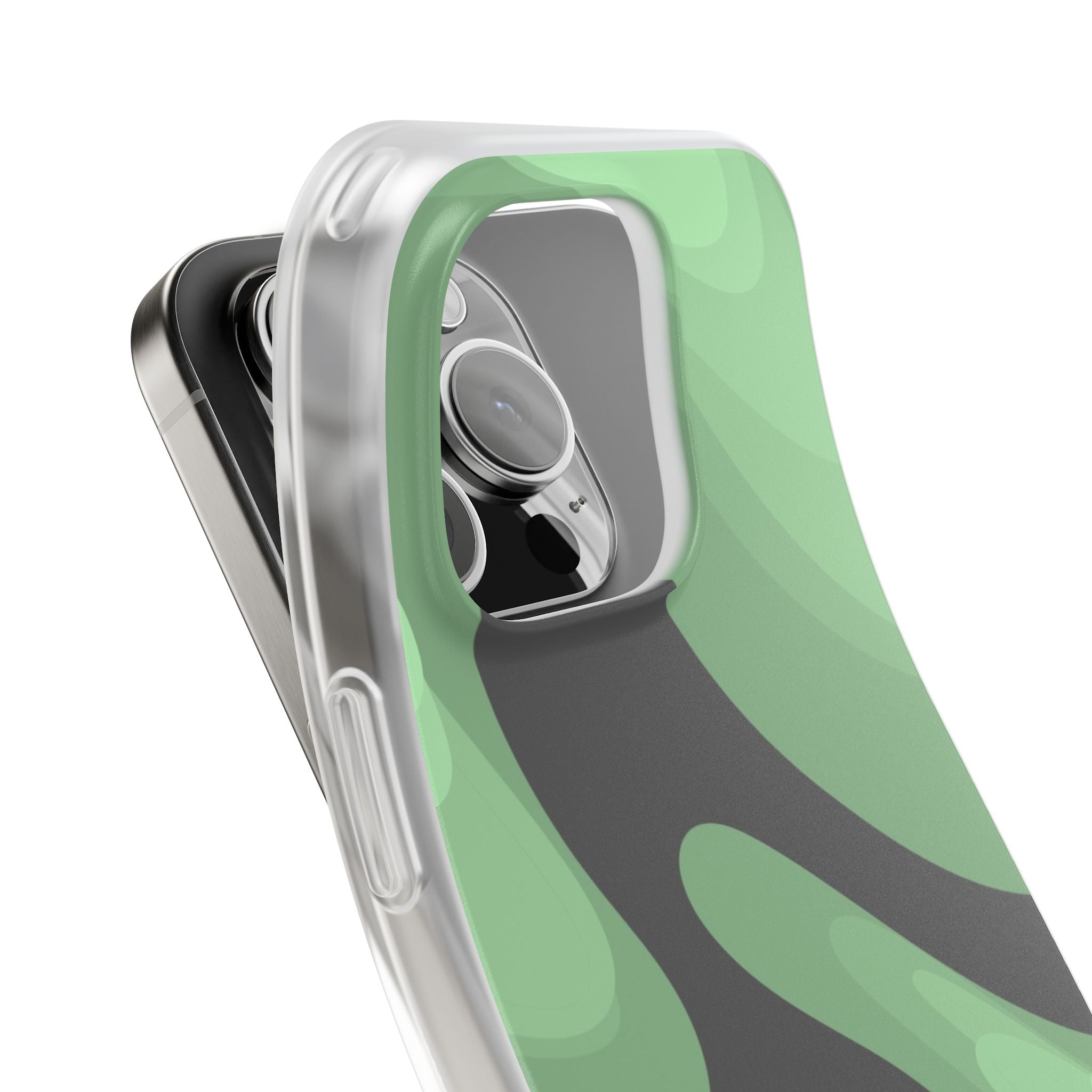 Mint Waves, Flexi Phone Case.