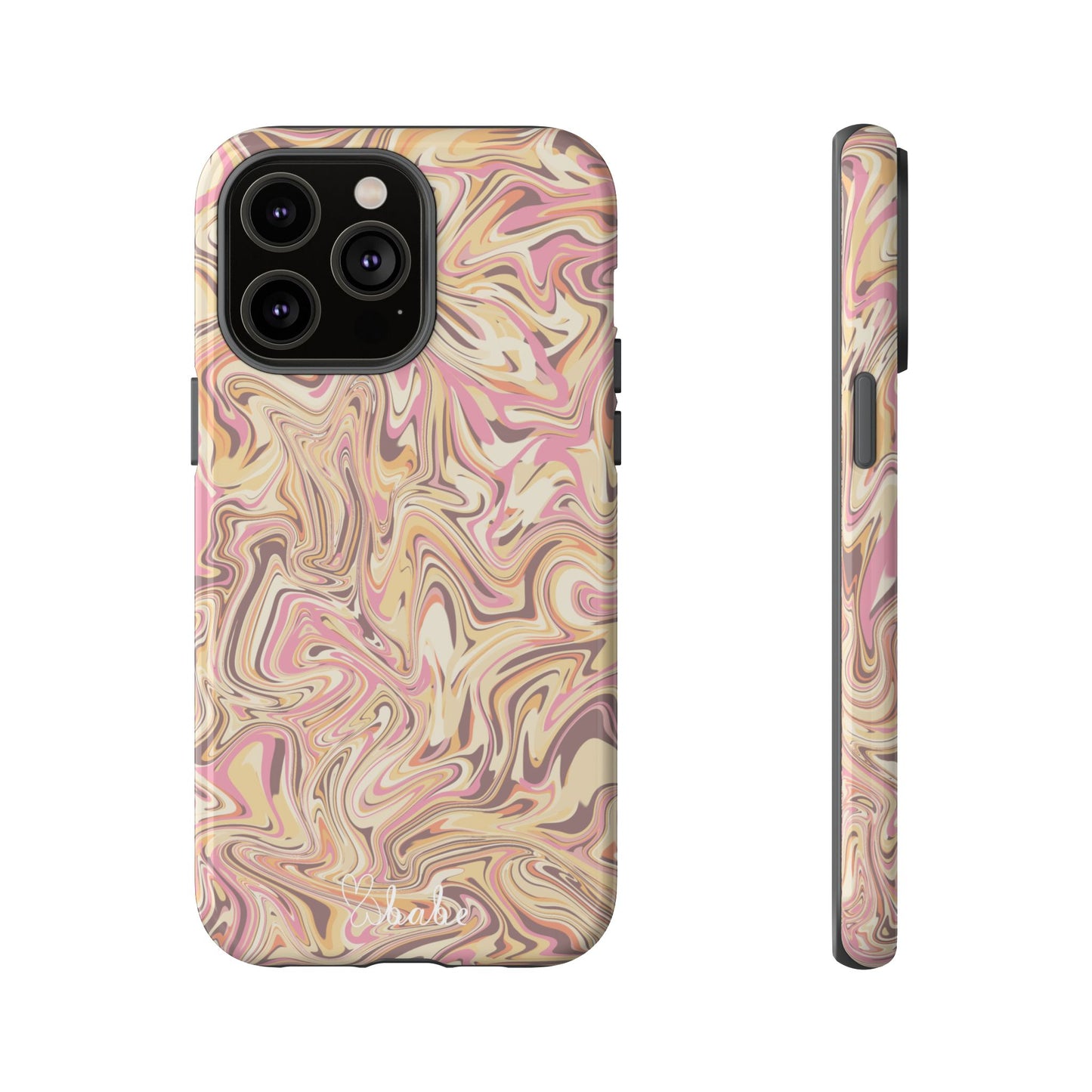 Peach Waves, Tough Phone Case.
