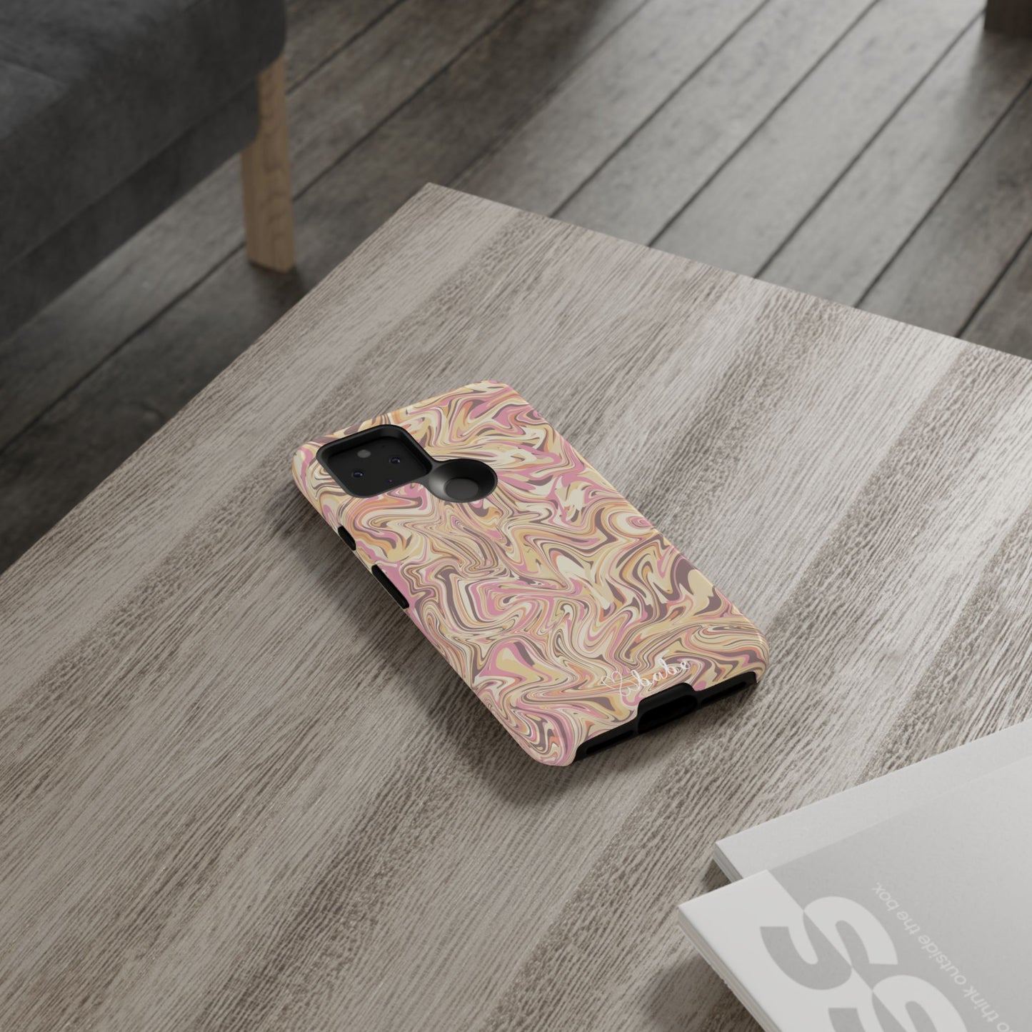 Peach Waves, Tough Phone Case.