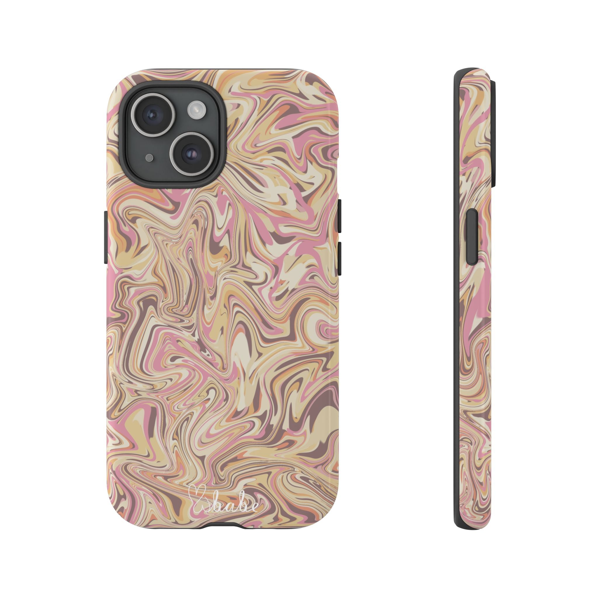 Peach Waves, Tough Phone Case.