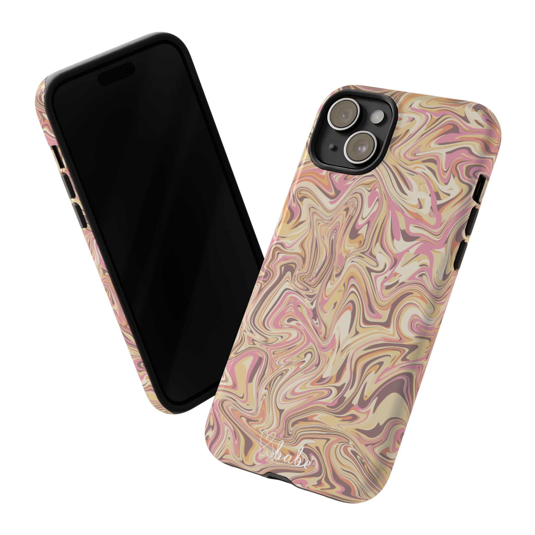 Peach Waves, Tough Phone Case.