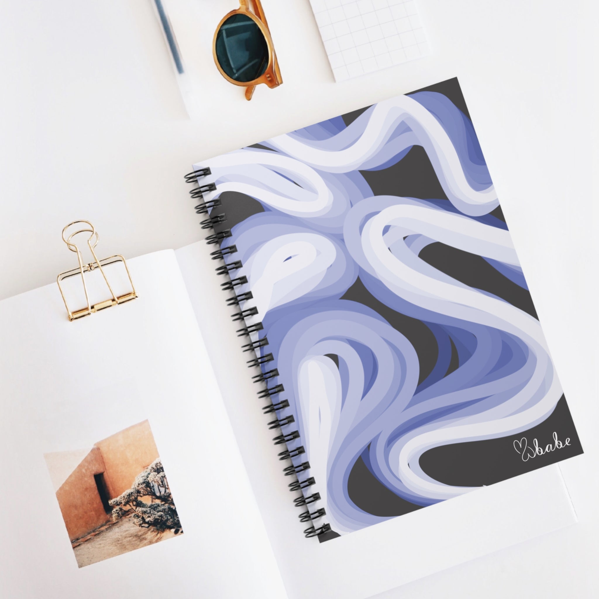 Blue Vines, Spiral Notebook.