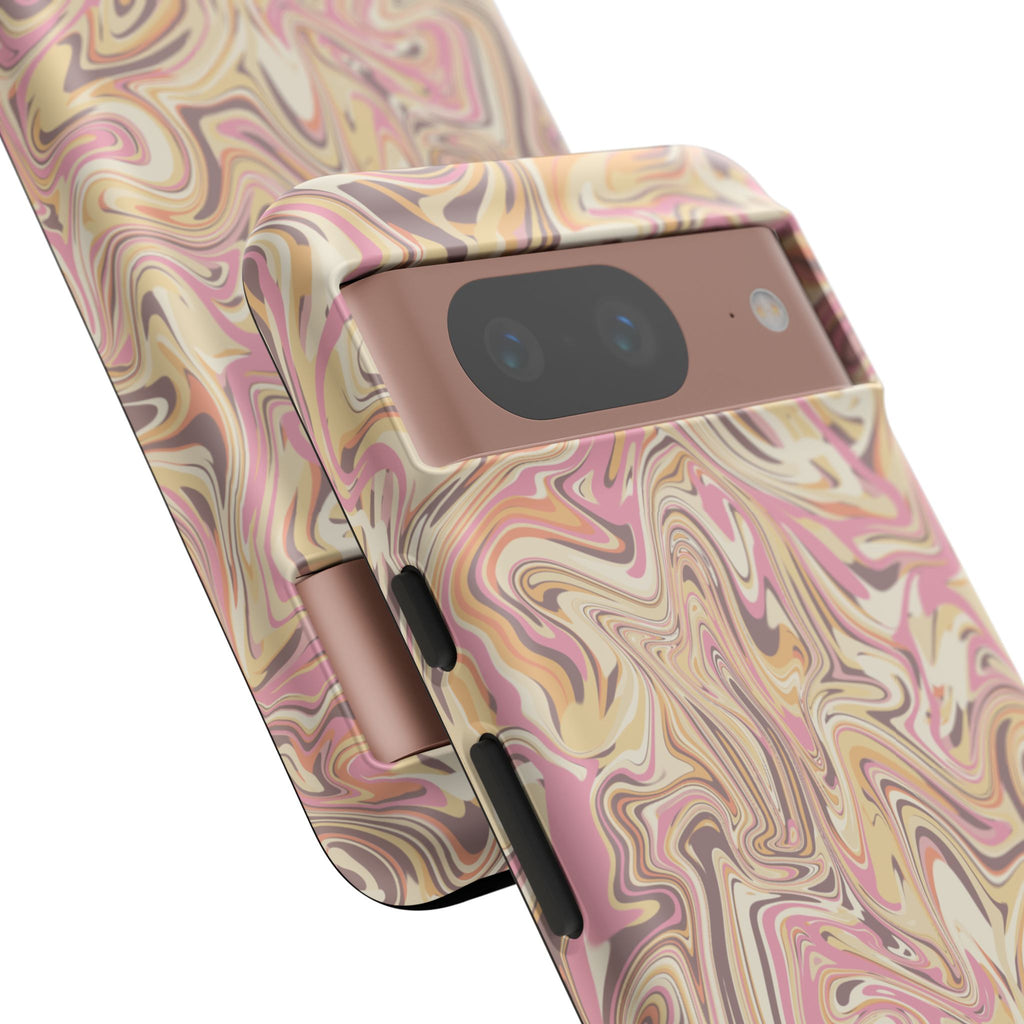 Peach Waves, Tough Phone Case.