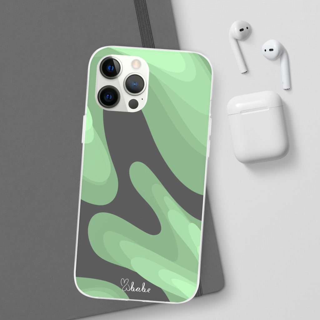 Mint Waves, Flexi Phone Case.
