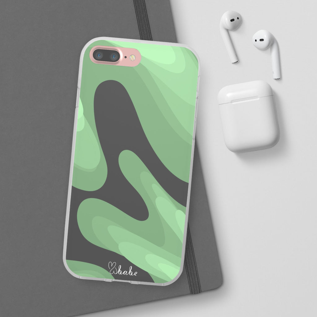 Mint Waves, Flexi Phone Case.