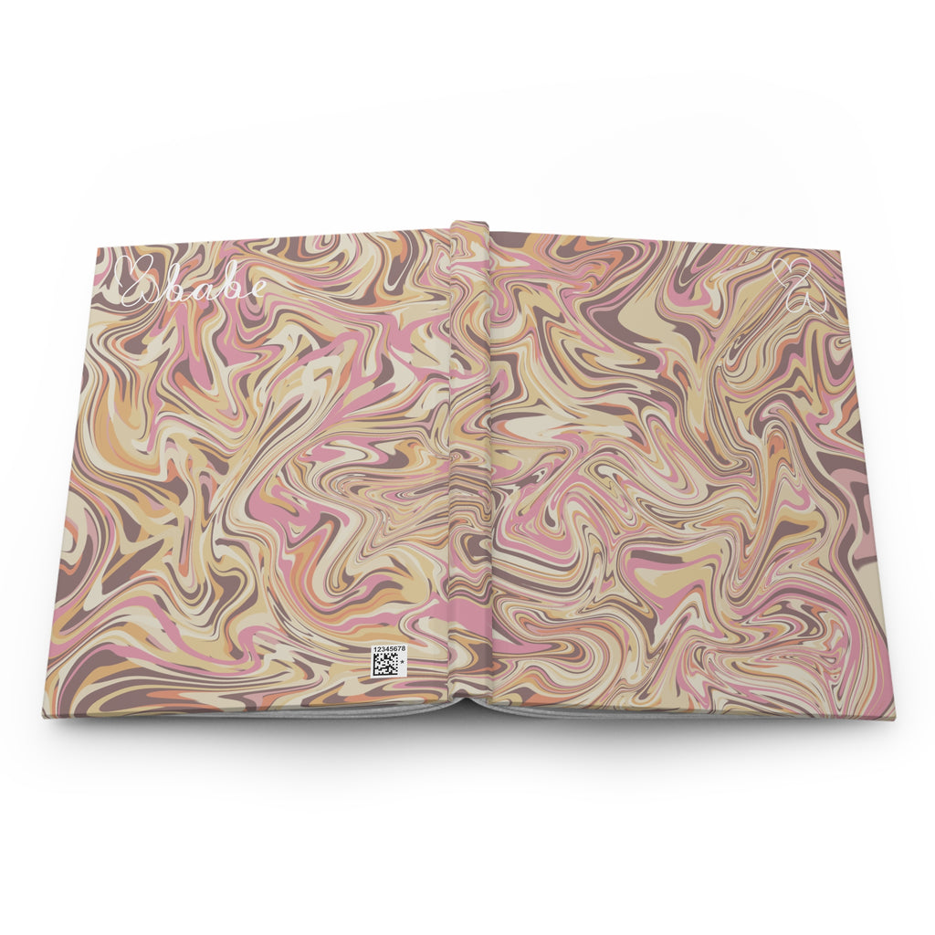 Peach Waves, Hardcover Journal.