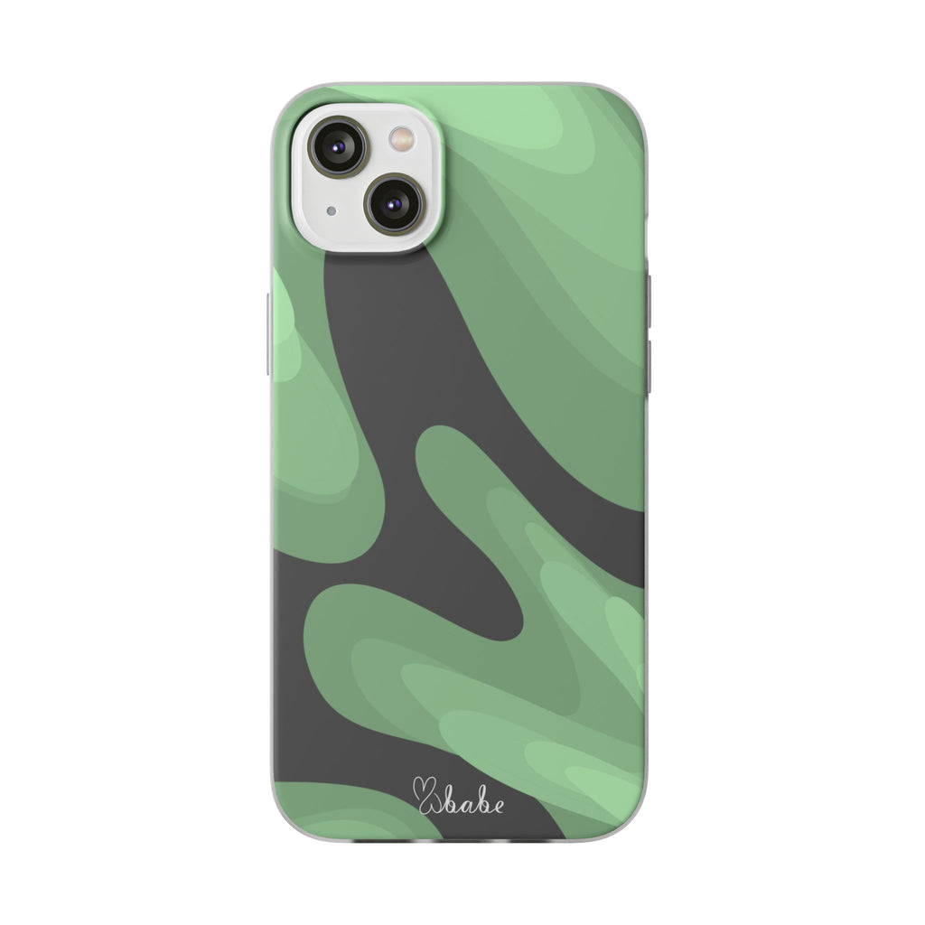 Mint Waves, Flexi Phone Case.