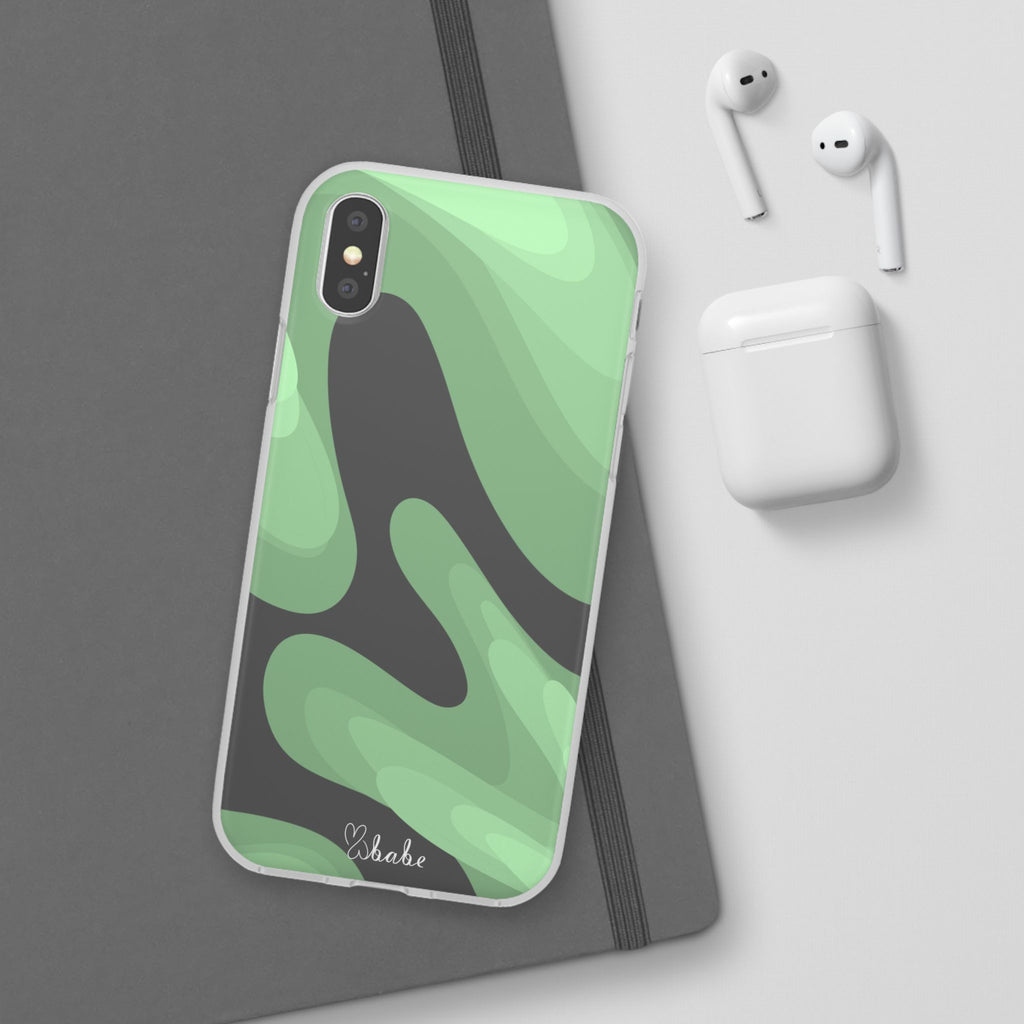Mint Waves, Flexi Phone Case.