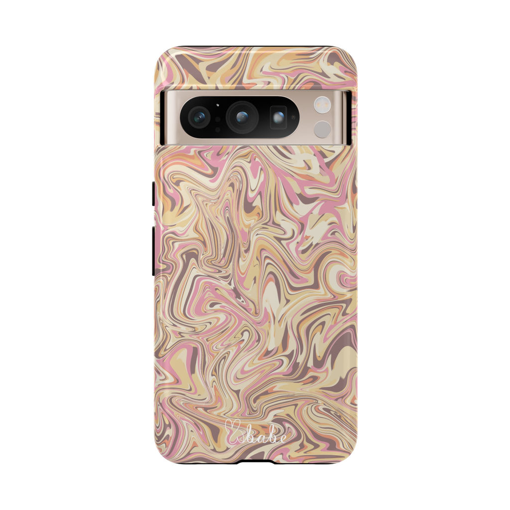 Peach Waves, Tough Phone Case.