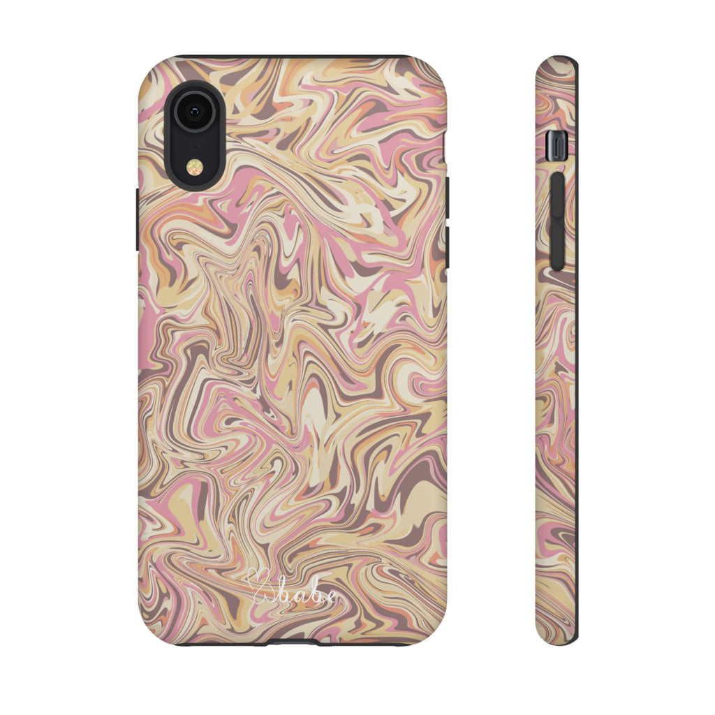 Peach Waves, Tough Phone Case.