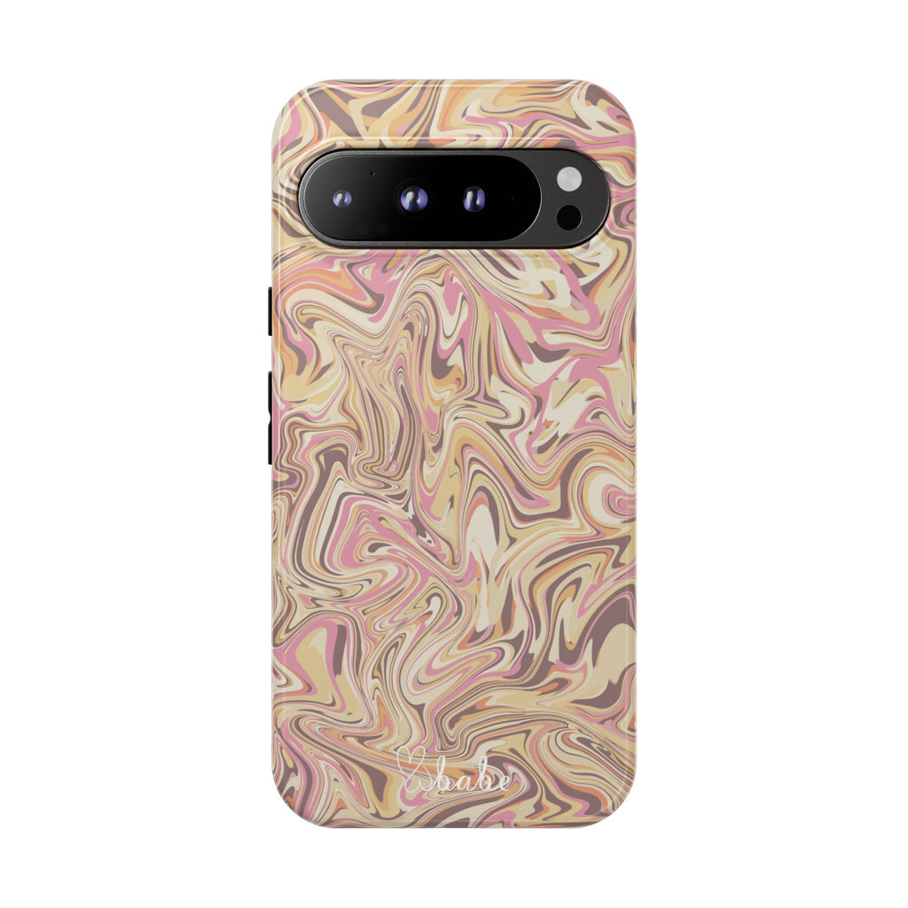Peach Waves, Tough Phone Case.