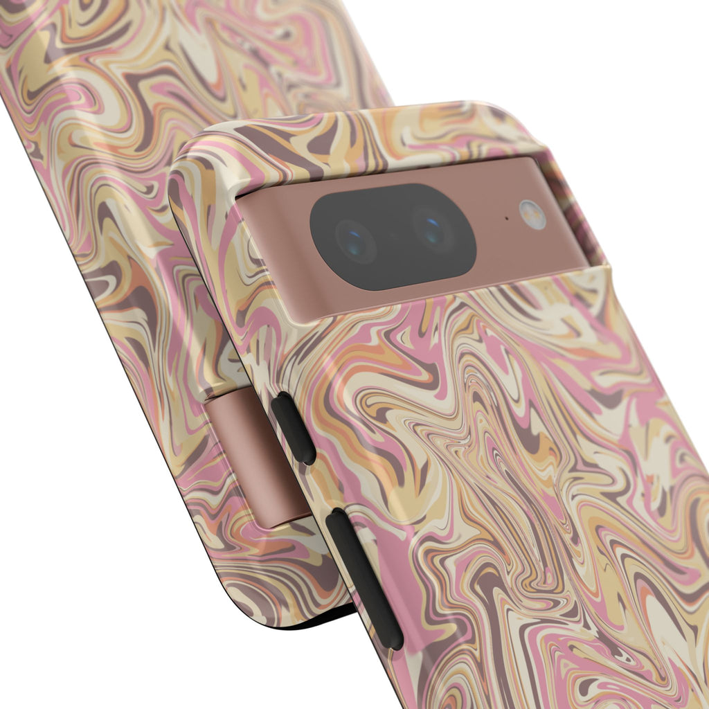 Peach Waves, Tough Phone Case.