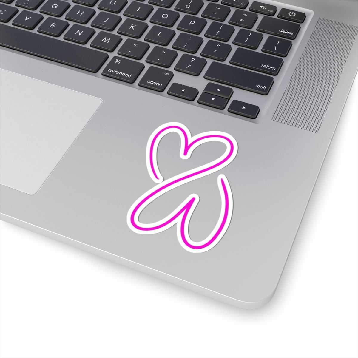 Pink <3 Logo, Kiss-Cut Stickers.