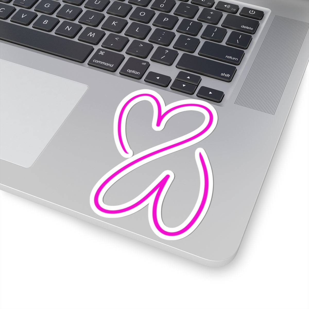 Pink <3 Logo, Kiss-Cut Stickers.
