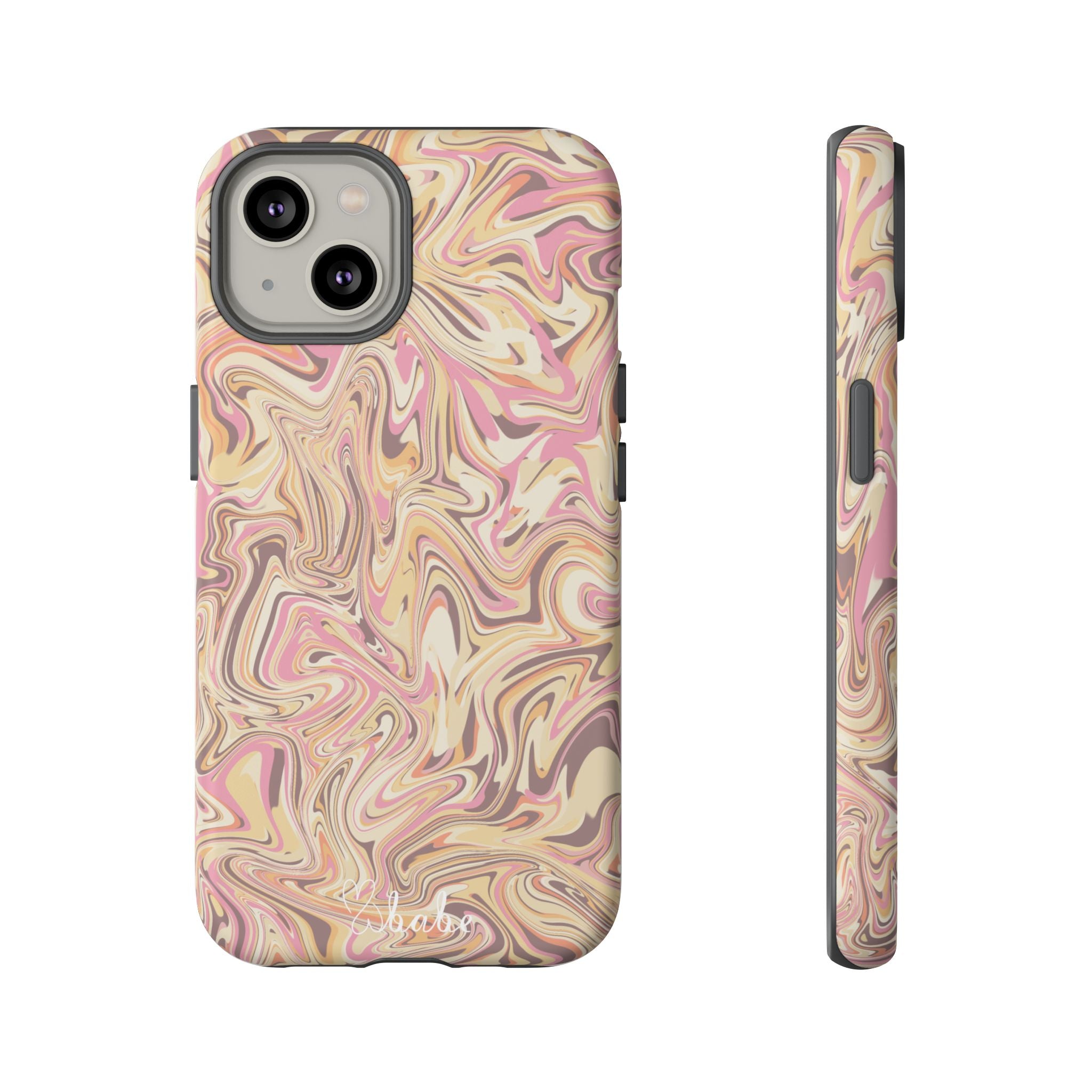 Peach Waves, Tough Phone Case.