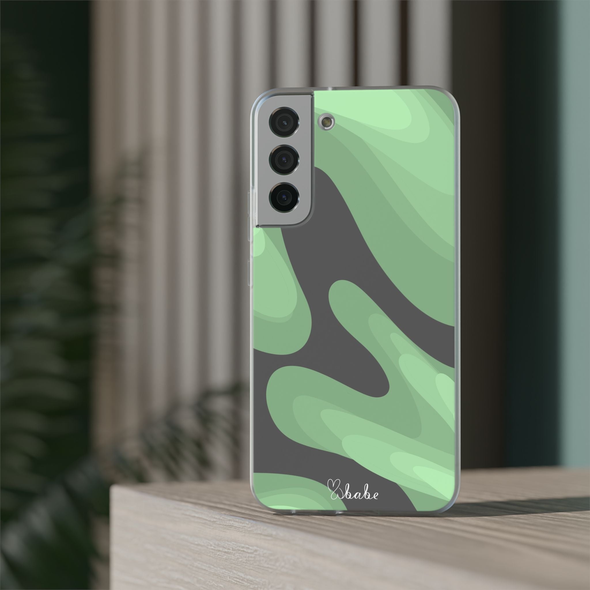 Mint Waves, Flexi Phone Case.