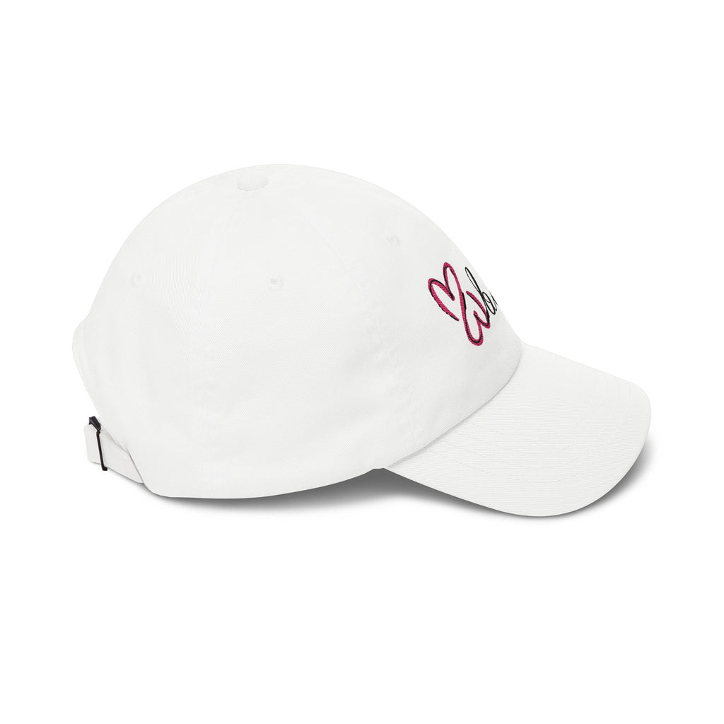 Pink Logo, Embroidered Dad Cap.