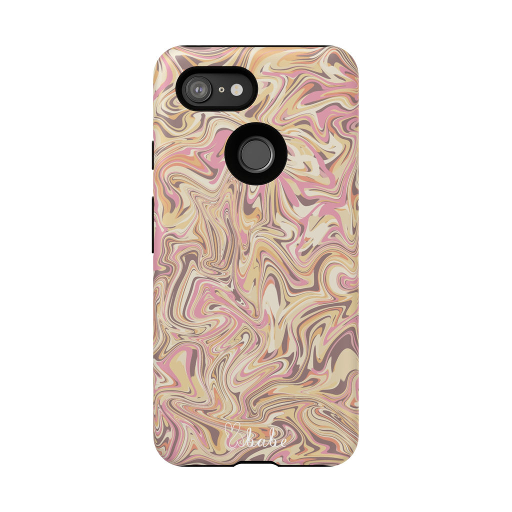 Peach Waves, Tough Phone Case.