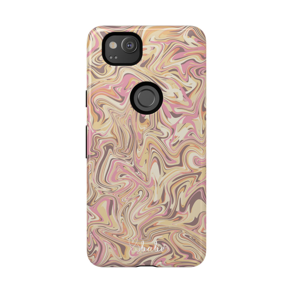 Peach Waves, Tough Phone Case.