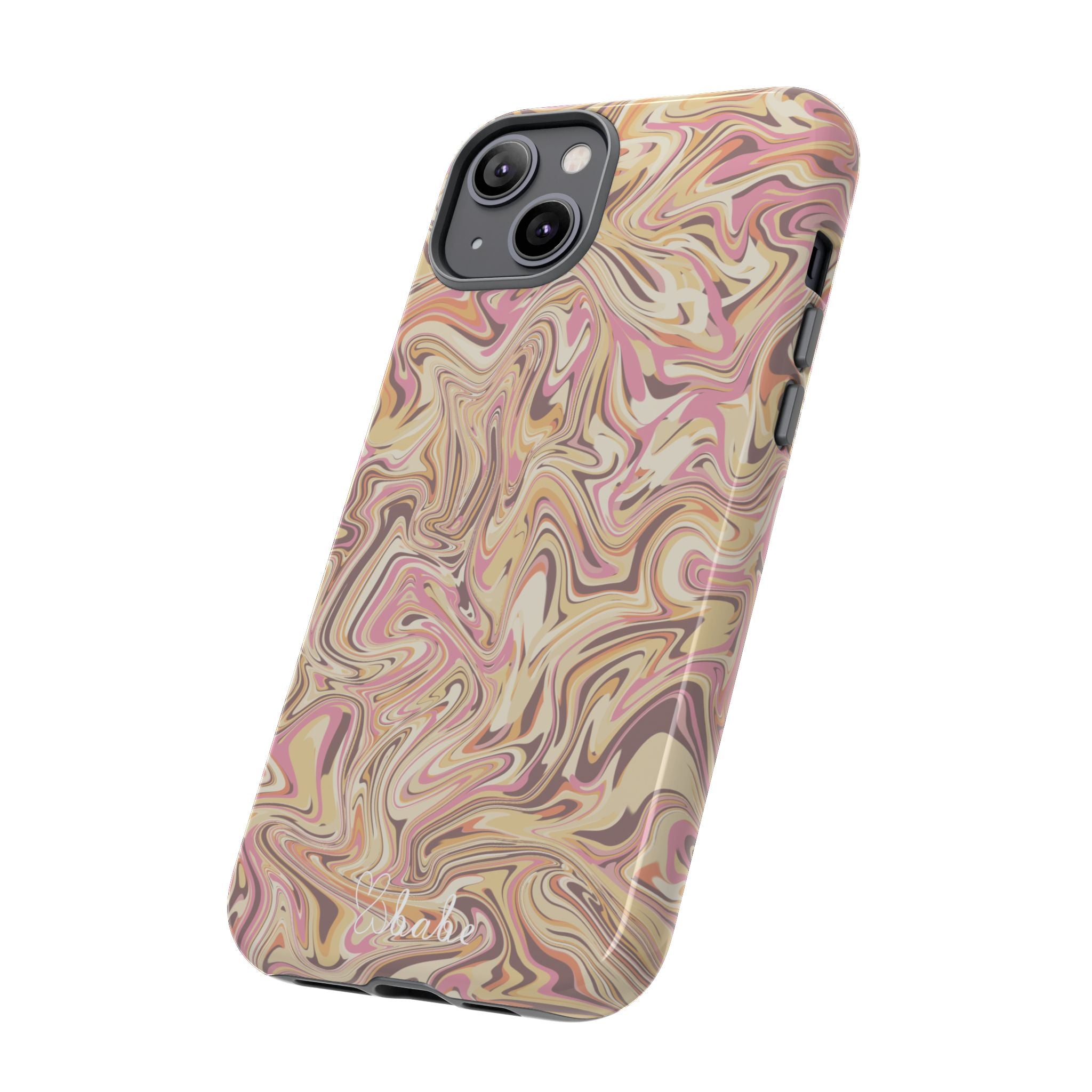 Peach Waves, Tough Phone Case.