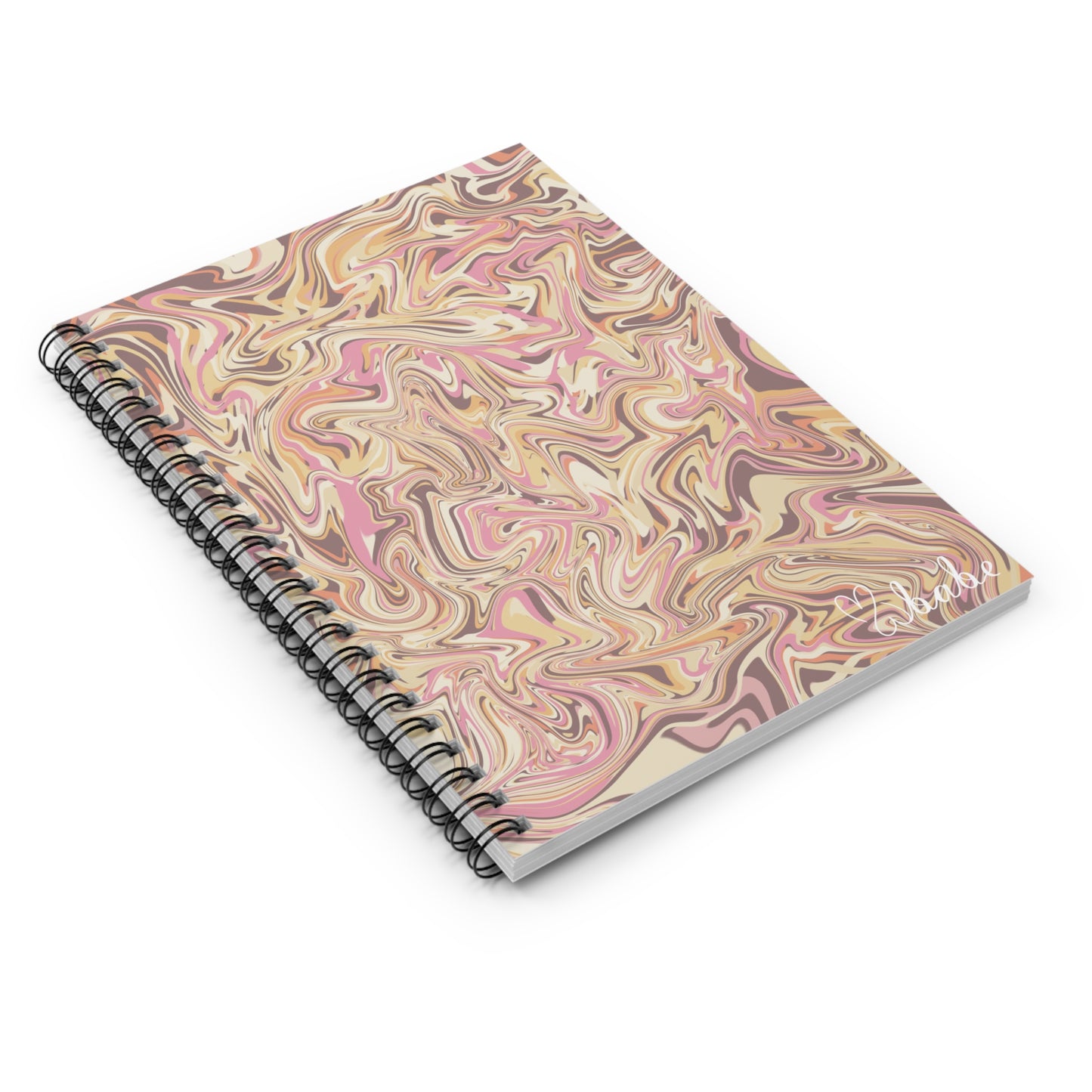 Peach Waves, Spiral Notebook.