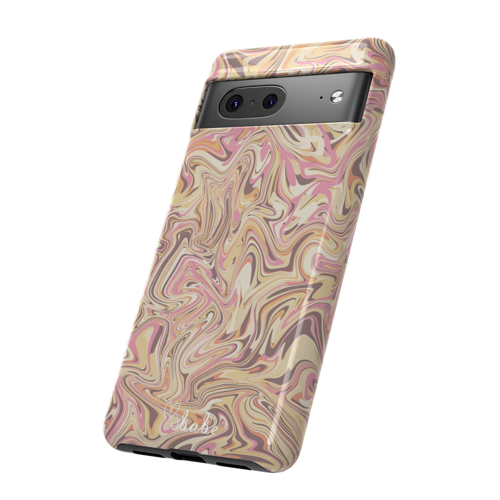 Peach Waves, Tough Phone Case.