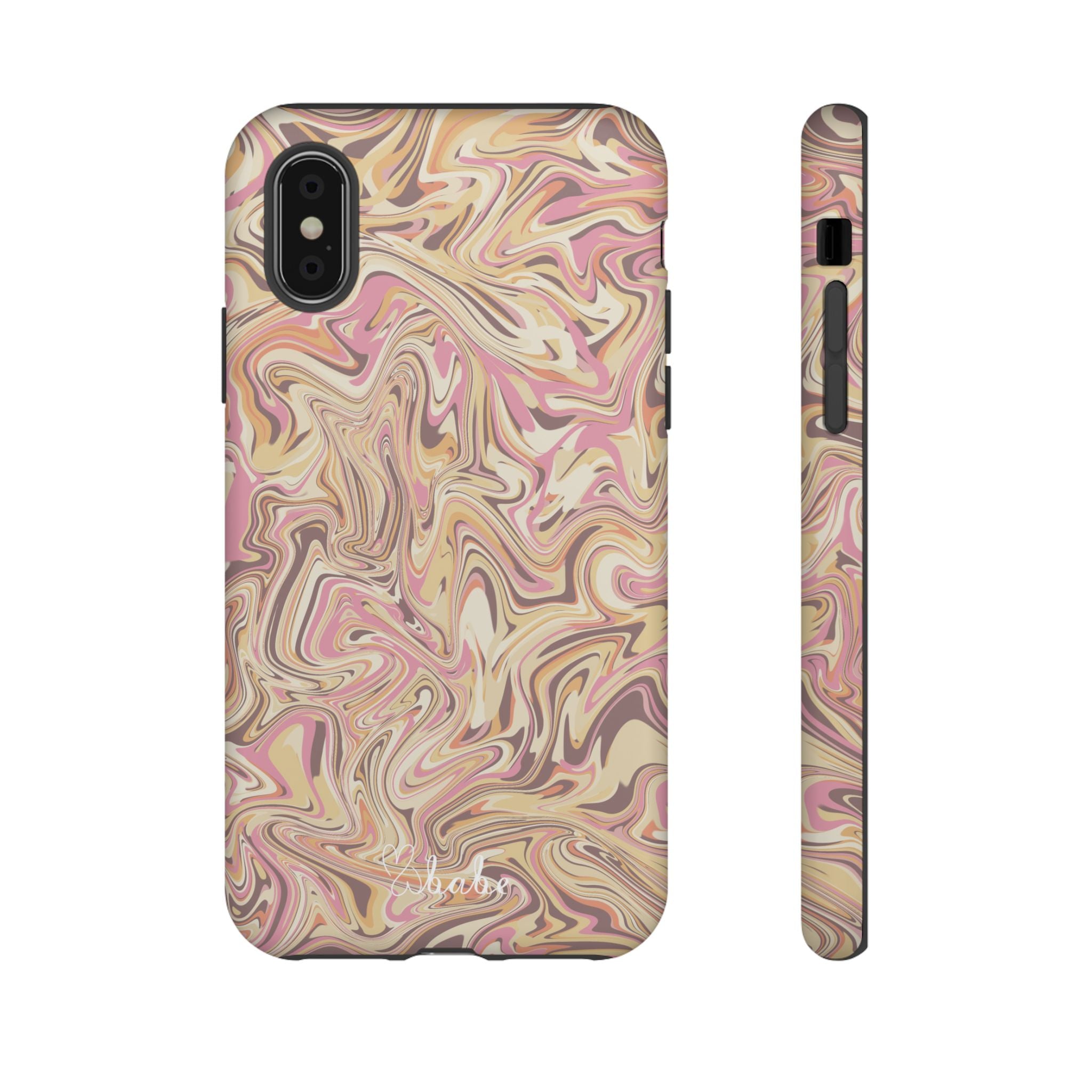 Peach Waves, Tough Phone Case.