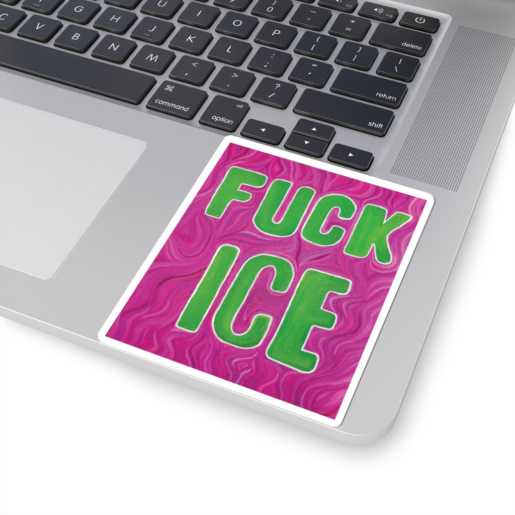 "F*ck Ice" Sticker.
