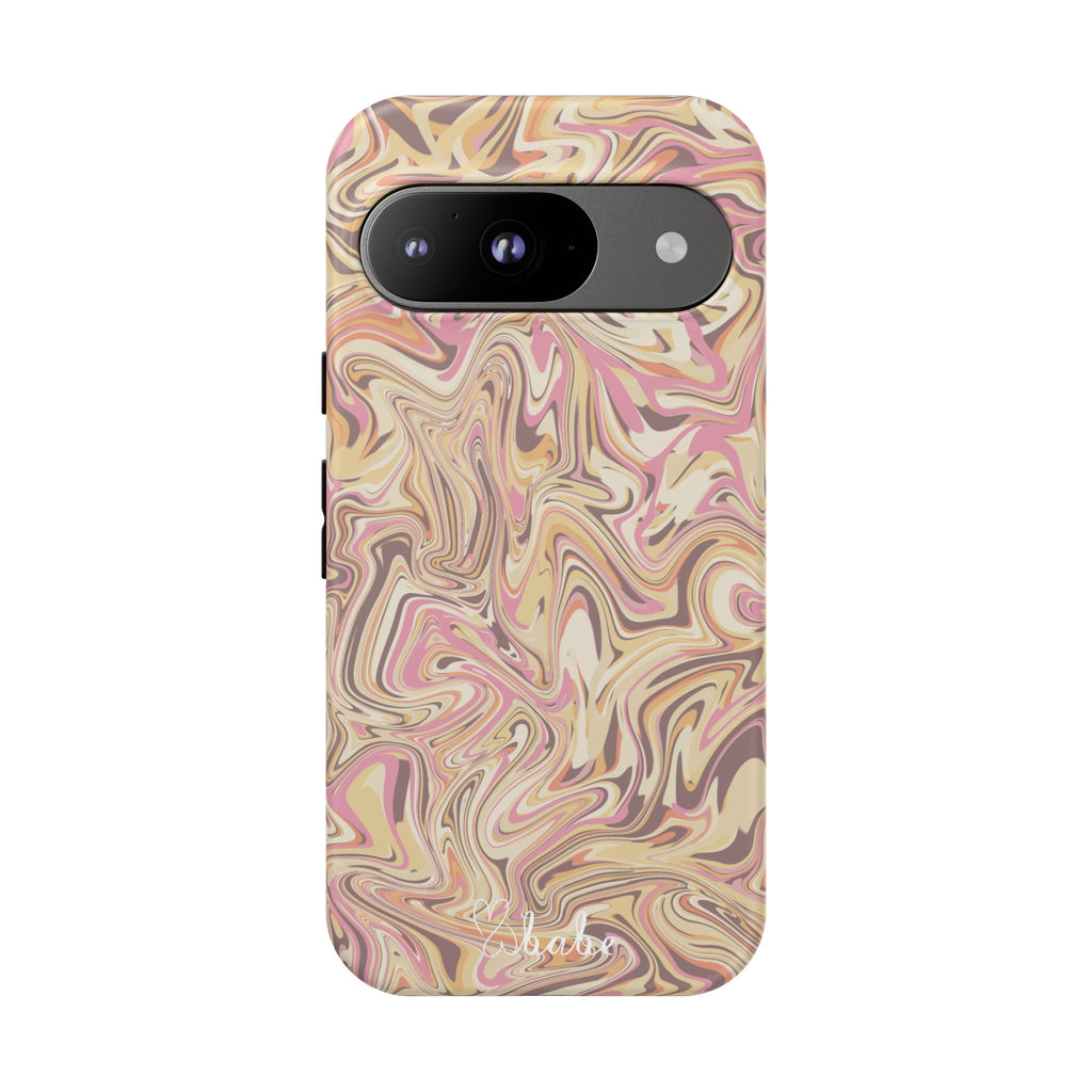 Peach Waves, Tough Phone Case.