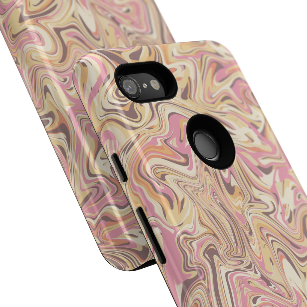 Peach Waves, Tough Phone Case.