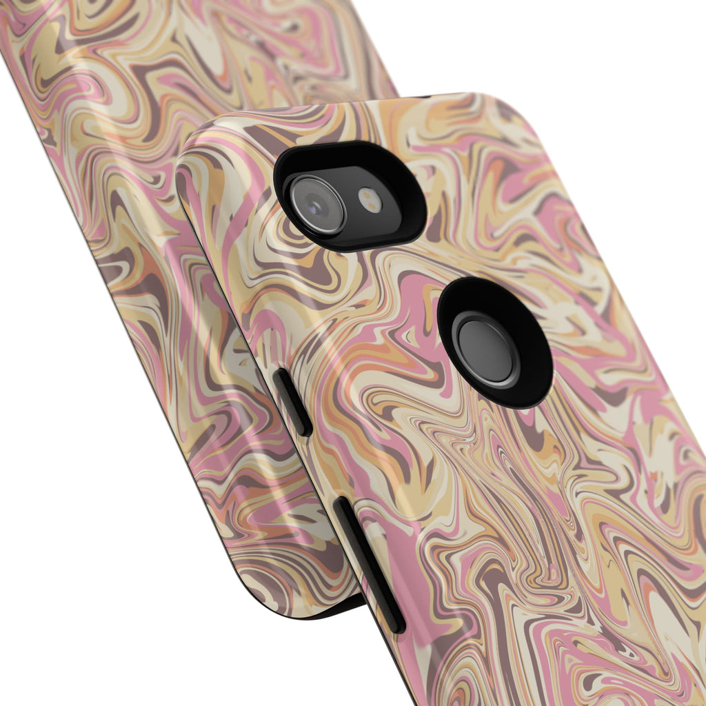 Peach Waves, Tough Phone Case.