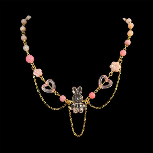 Pink Bunny Necklace